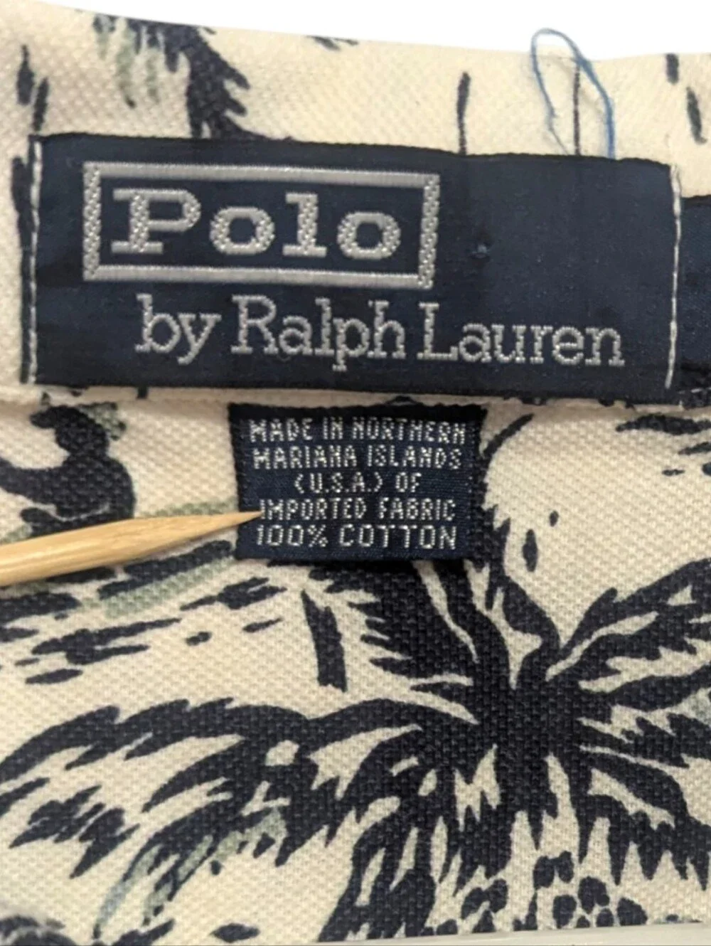 Vintage Polo Ralph Lauren Polo Shirt Mens  Blue Island Floral Hawaiian XXL